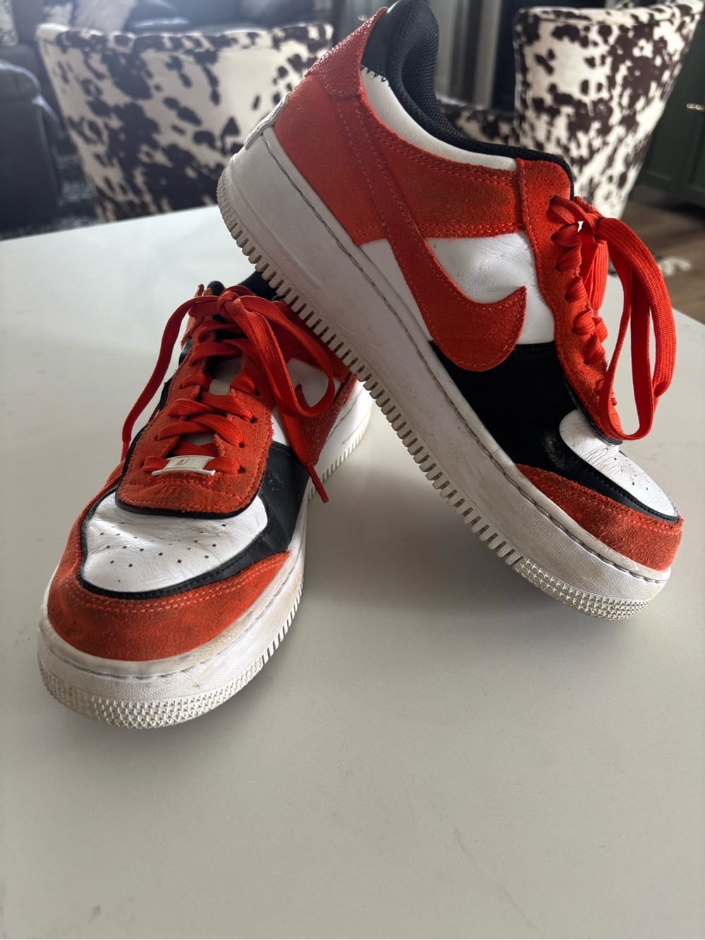 Nike Air Force 1 Shadow Cracked Leather - Rush Orange